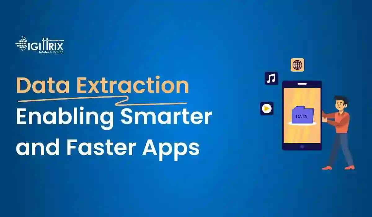 image depicting data extraction's role in enhancing mobile app development for smarter and faster applications