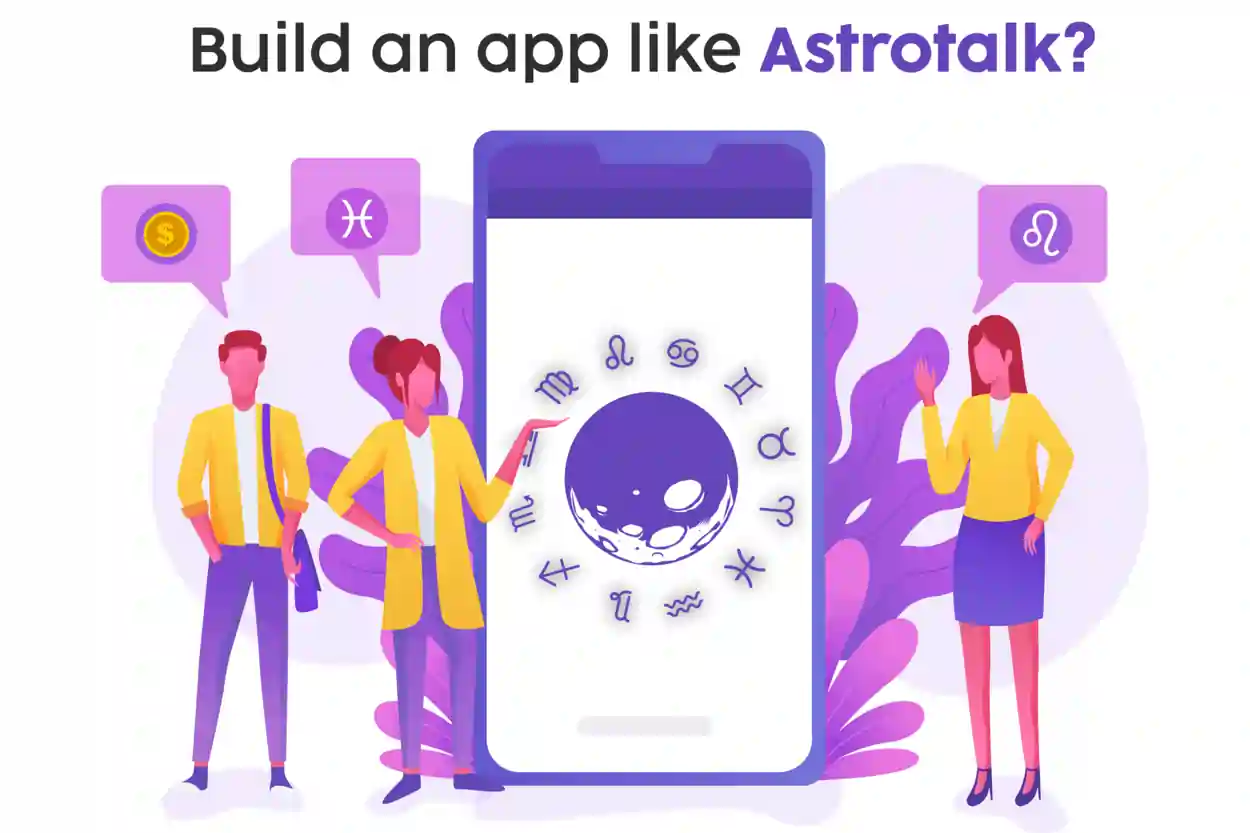 image showing a development of an app like astrotalk and its cost of development
