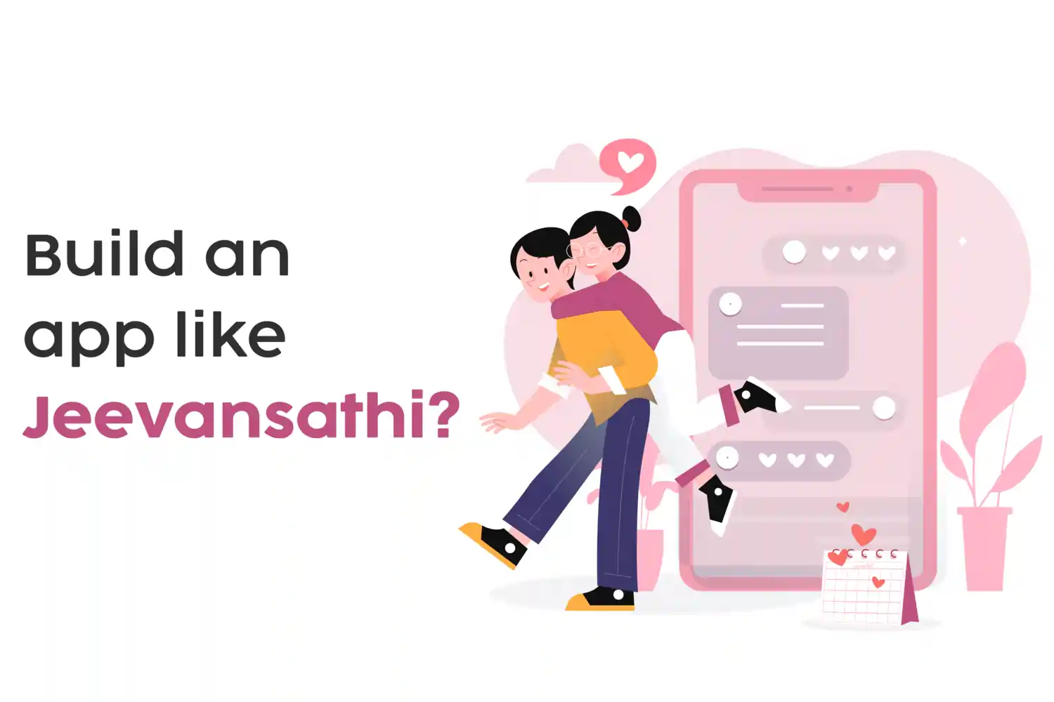 Boy and Girl loving each other connected via Jeevansathi website and understaning importance why to develop Jeevansathi mobile app via real time virtual meeting