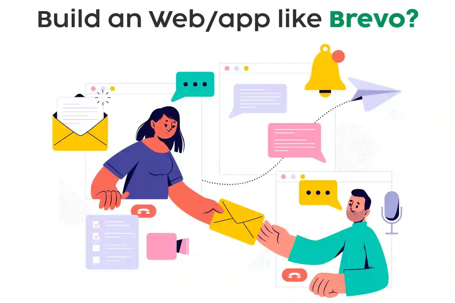 image showing development of web and app like brevo and its estimated cost