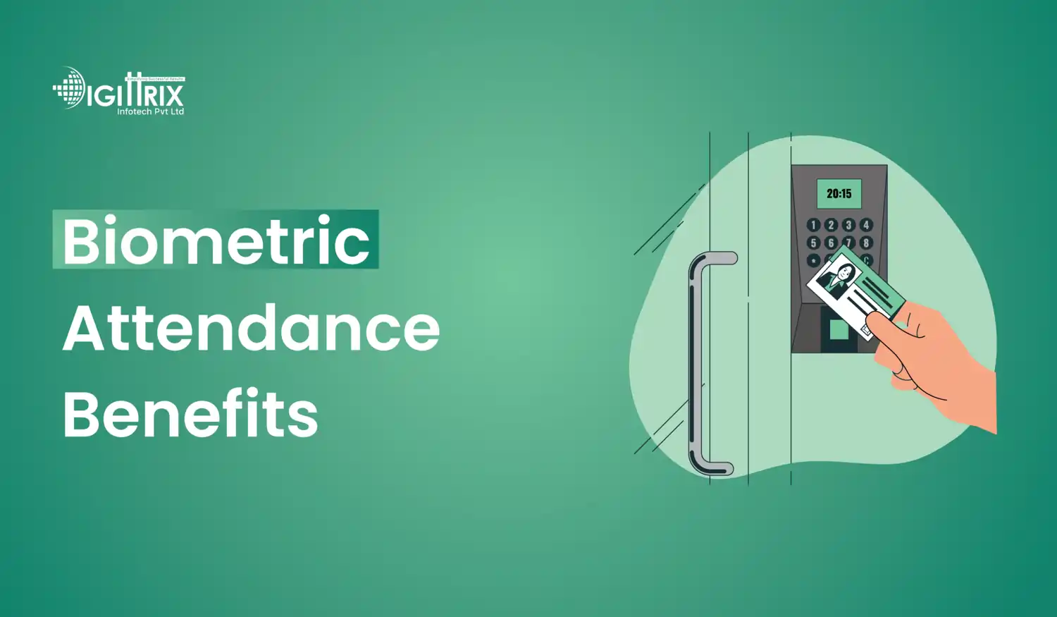 Infographic highlighting the top benefits of biometric attendance systems in educational institutions