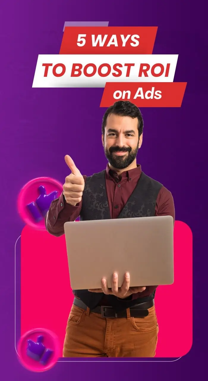 Image showing a man with laptop highlighting paid media ads to boost ROI 