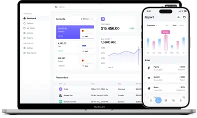 Graphical representation for financial webiste and app