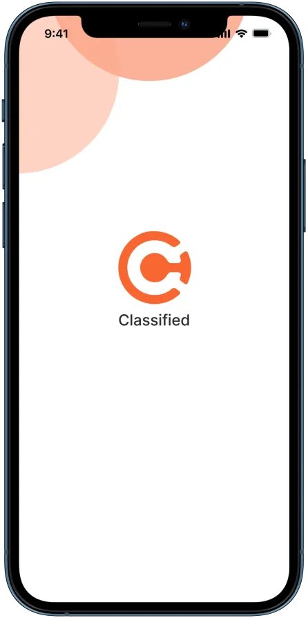 Classified App Development Splash Screen