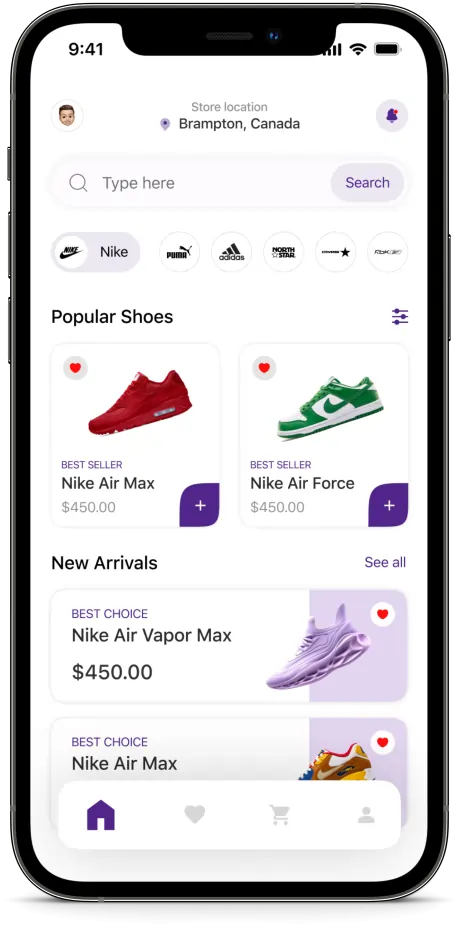 Ecommerce App Development Main Profile