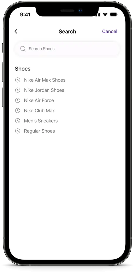 Ecommerce App Development Search Design