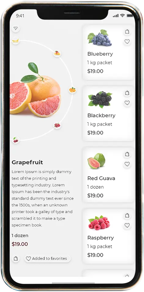 grocery mobile app android and iOS developed by digittrix