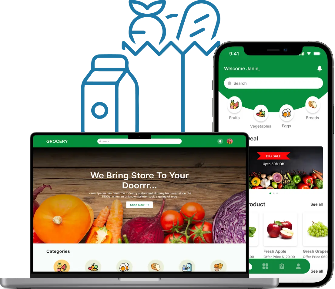 Grocery Mobile app Development android and iOS