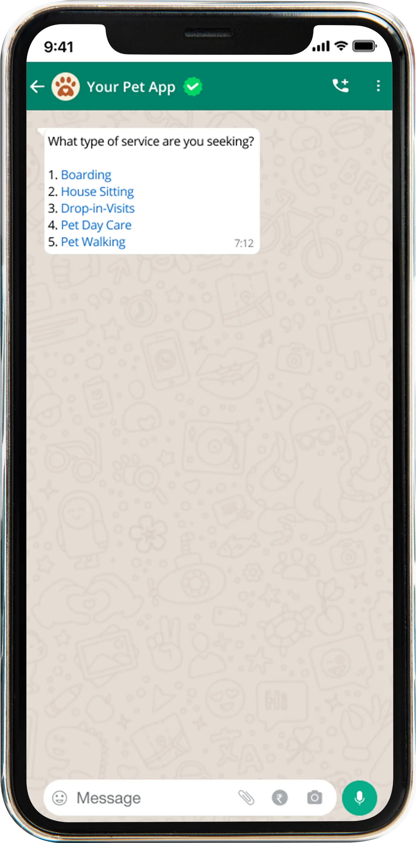 Pet Care App Development WhatsApp Integration