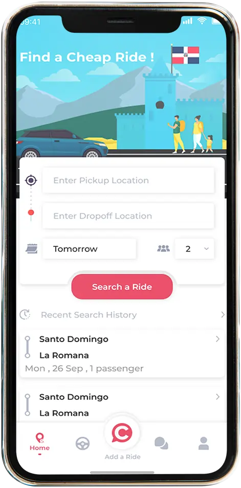 Ride Sharing mobile app android and iOS developed by digittrix