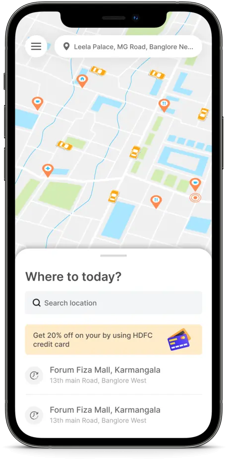 Taxi Booking App Development location