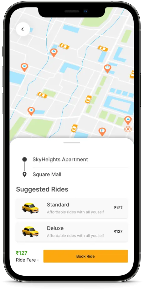 Taxi Booking App Development Ride Fare